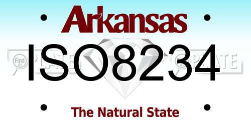 ISO8234 Arkansas License Plate
