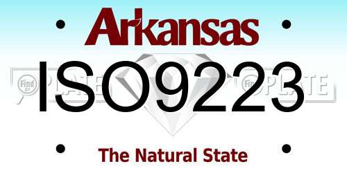 ISO9223 Arkansas License Plate