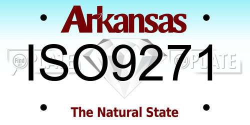 ISO9271 Arkansas License Plate