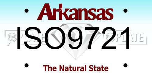 ISO9721 Arkansas License Plate