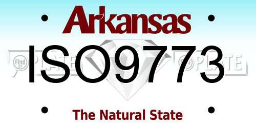 ISO9773 Arkansas License Plate