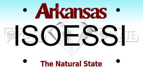ISOESSI Arkansas License Plate