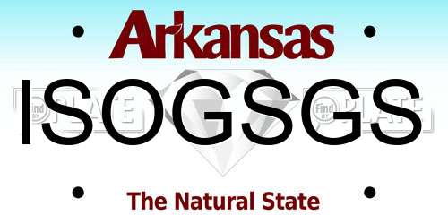 ISOGSGS Arkansas License Plate
