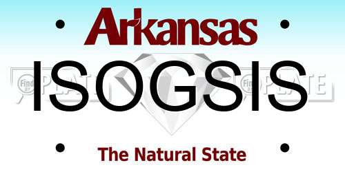 ISOGSIS Arkansas License Plate