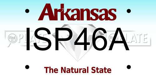 ISP46A Arkansas License Plate