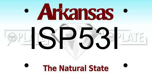 ISP53I Arkansas License Plate