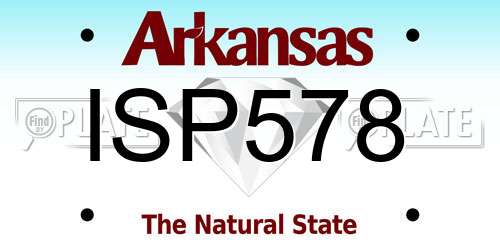 ISP578 Arkansas License Plate