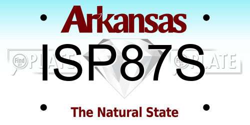 ISP87S Arkansas License Plate