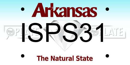 ISPS31 Arkansas License Plate