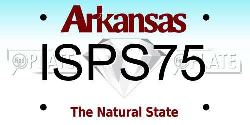 ISPS75 Arkansas License Plate