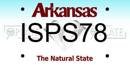 ISPS78 Arkansas License Plate