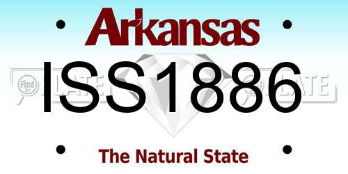 ISS1886 Arkansas License Plate