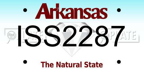 ISS2287 Arkansas License Plate