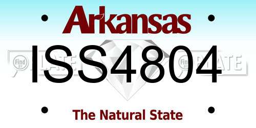 ISS4804 Arkansas License Plate