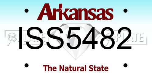 ISS5482 Arkansas License Plate