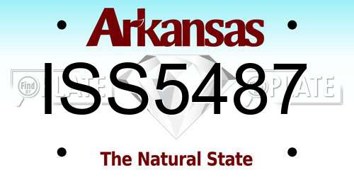 ISS5487 Arkansas License Plate