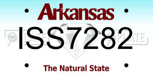 ISS7282 Arkansas License Plate