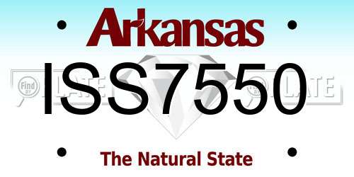 ISS7550 Arkansas License Plate
