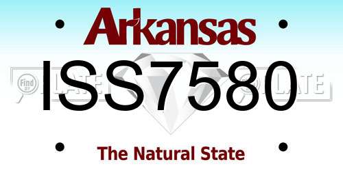 ISS7580 Arkansas License Plate
