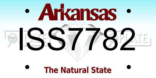 ISS7782 Arkansas License Plate