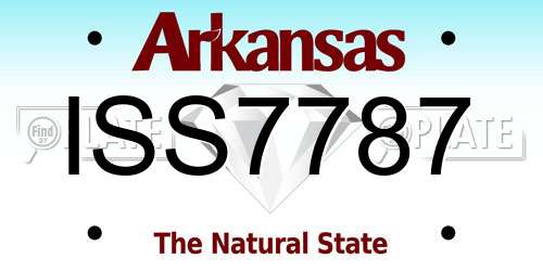 ISS7787 Arkansas License Plate