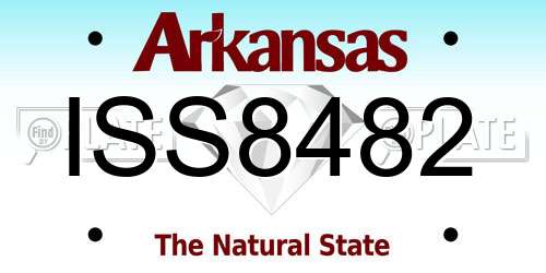 ISS8482 Arkansas License Plate