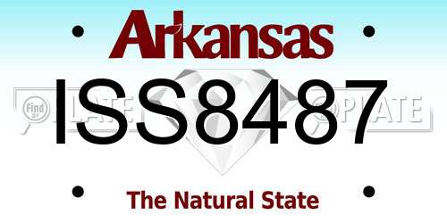 ISS8487 Arkansas License Plate