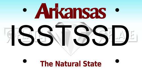 ISSTSSD Arkansas License Plate