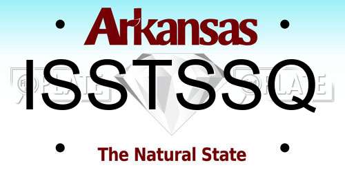 ISSTSSQ Arkansas License Plate