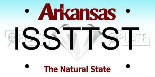 ISSTTST Arkansas License Plate