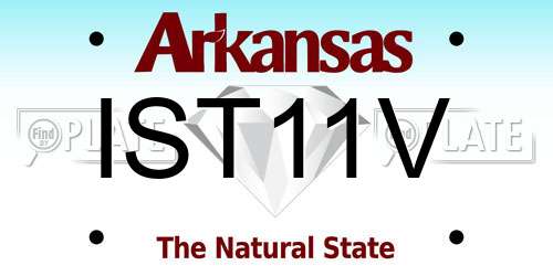IST11V Arkansas License Plate