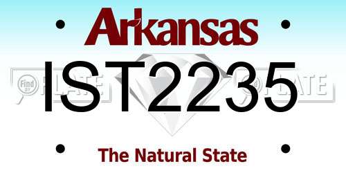 IST2235 Arkansas License Plate