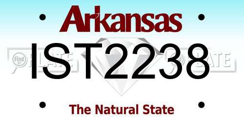 IST2238 Arkansas License Plate