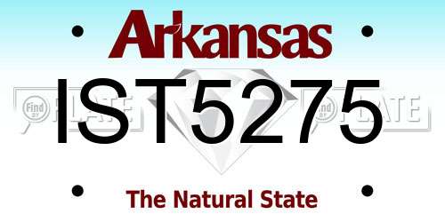 IST5275 Arkansas License Plate