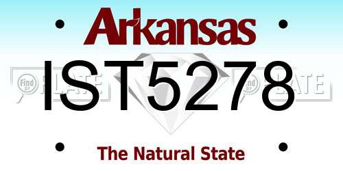 IST5278 Arkansas License Plate