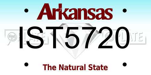 IST5720 Arkansas License Plate