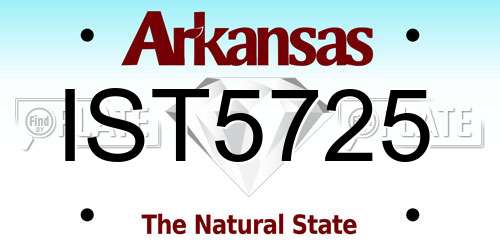 IST5725 Arkansas License Plate