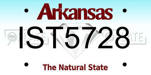 IST5728 Arkansas License Plate