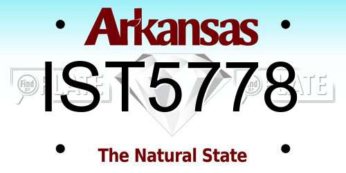 IST5778 Arkansas License Plate