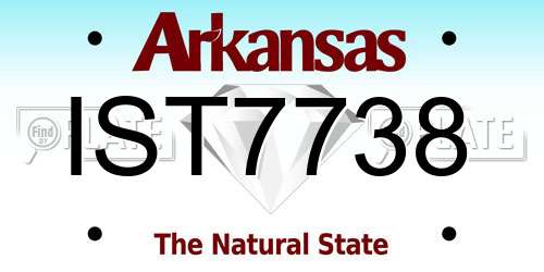IST7738 Arkansas License Plate