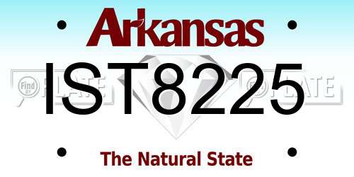 IST8225 Arkansas License Plate