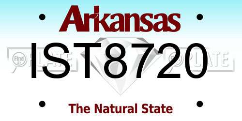 IST8720 Arkansas License Plate