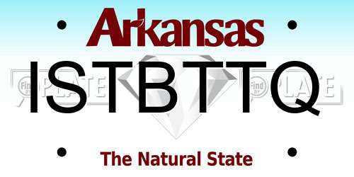 ISTBTTQ Arkansas License Plate