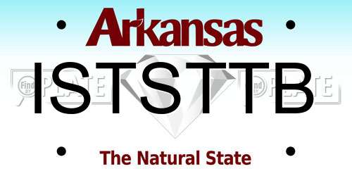 ISTSTTB Arkansas License Plate
