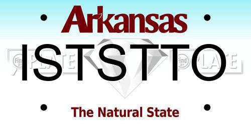 ISTSTTO Arkansas License Plate