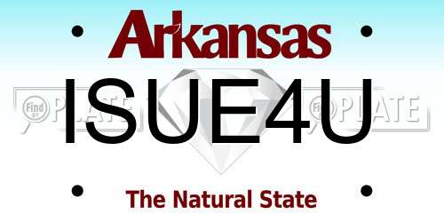 ISUE4U Arkansas License Plate