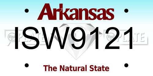 ISW9121 Arkansas License Plate