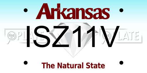 ISZ11V Arkansas License Plate