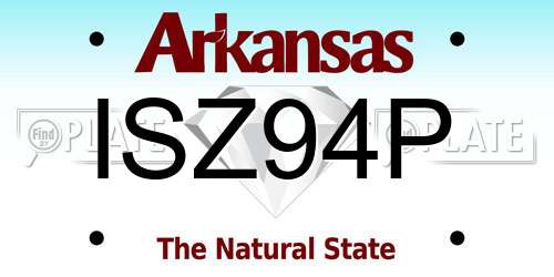 ISZ94P Arkansas License Plate