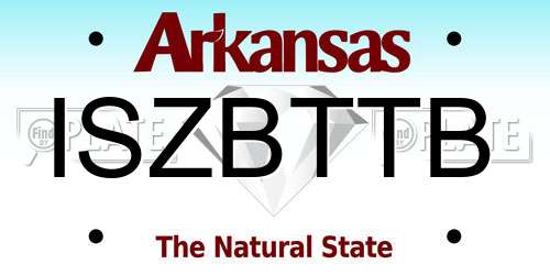 ISZBTTB Arkansas License Plate